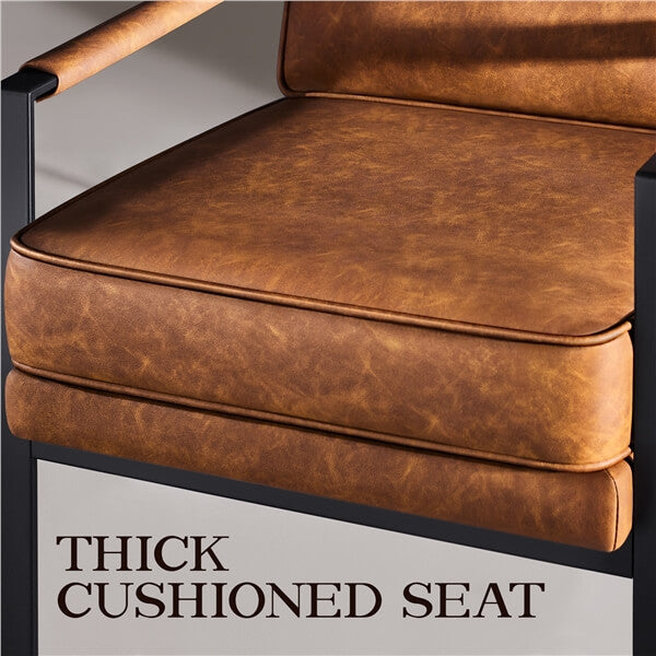 Yaheetech Set of 2 PU Leather Armchairs - Image 7