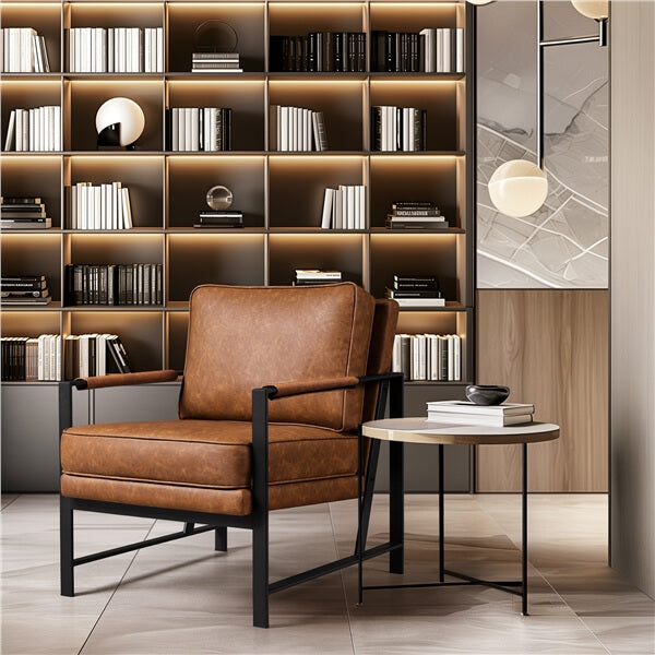 Yaheetech Set of 2 PU Leather Armchairs - Image 15