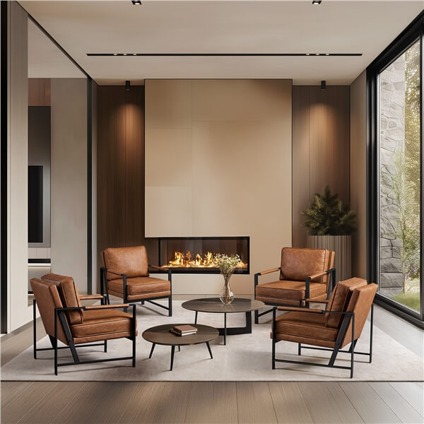 Yaheetech Set of 2 PU Leather Armchairs - Image 14