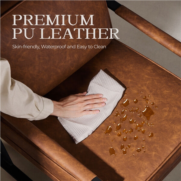 Yaheetech Set of 2 PU Leather Armchairs - Image 8