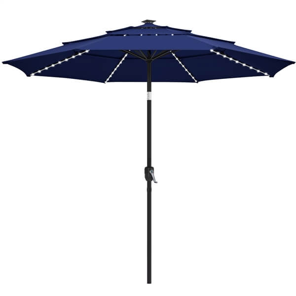 Yaheetech 10ft 3-Tier Solar Patio Umbrella - Image 2