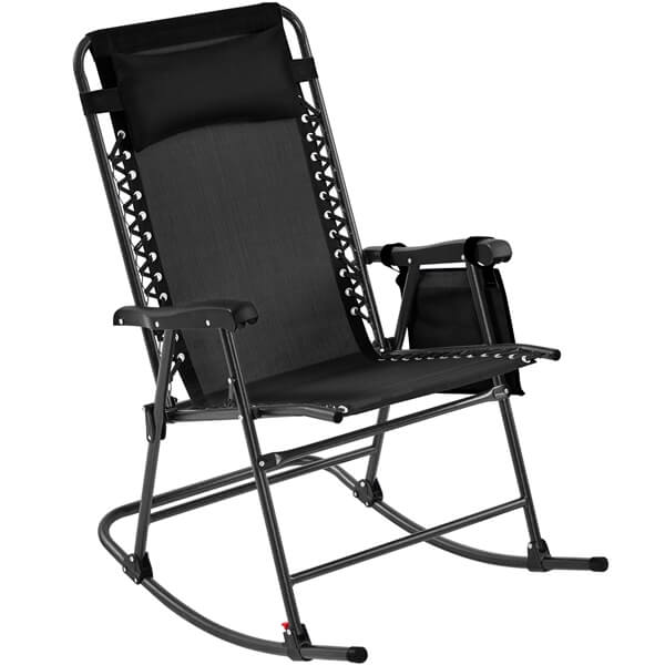 Yaheetech 26in Rocking Chair Outdoor Zero Gravity Folding Chairs - Image 2
