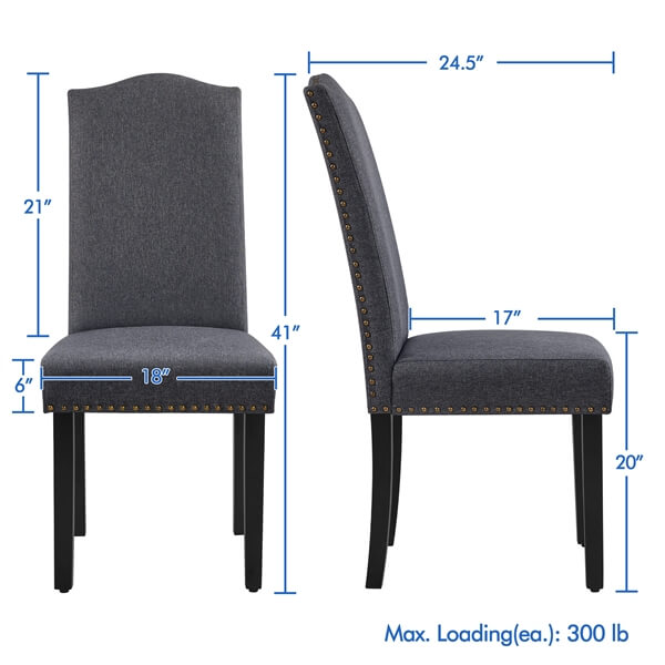 Yaheetech 6PCS Fabric Dining Chairs - Image 3