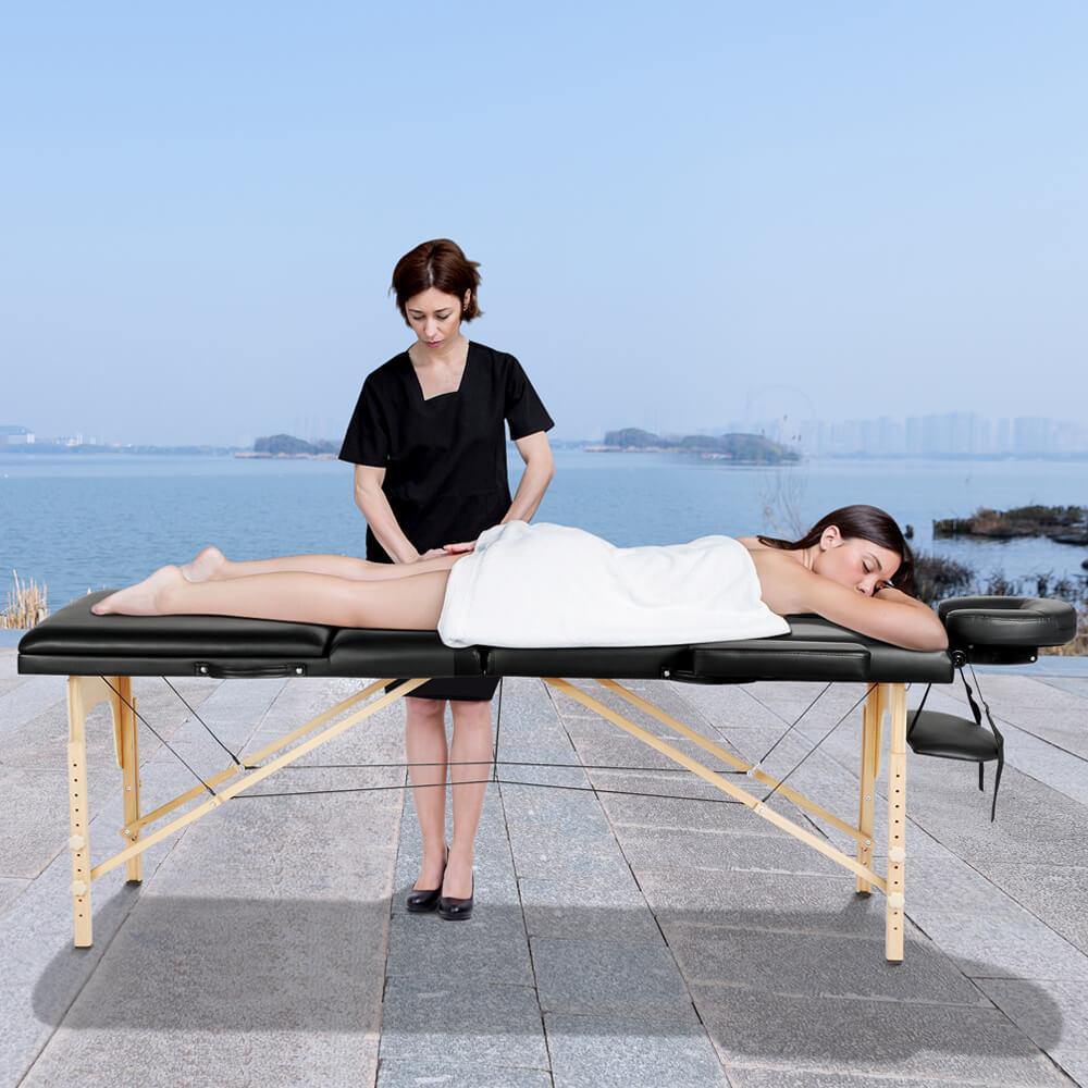 Yaheetech 84 Inch Adjustable 3 Fold Salon Massage Bed - Image 7