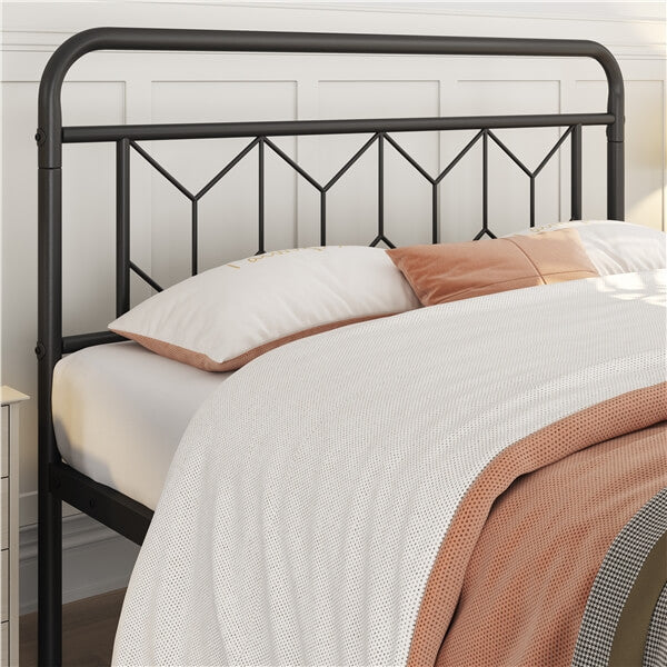 Yaheetech Metal Platform Bed Frame Mattress Foundation with Diamond Pattern Headboard - Image 9