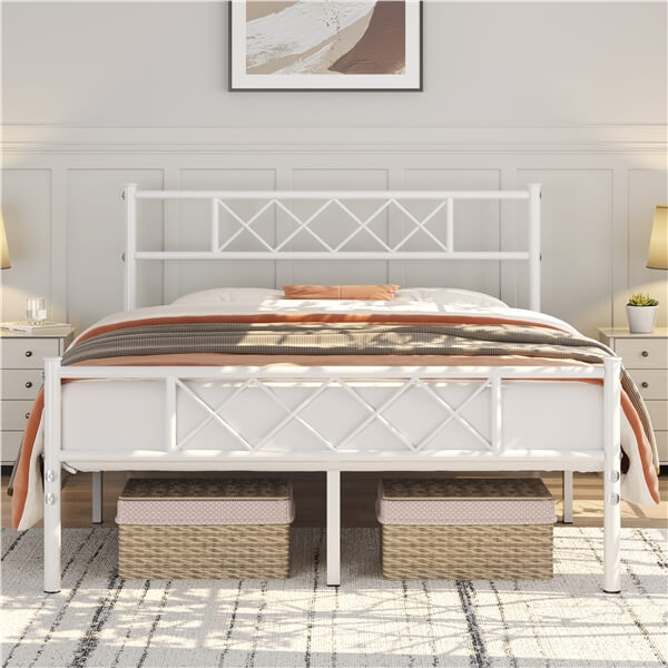 Yaheetech Simple Metal Platform Bed Frame Mattress Foundation - Image 17