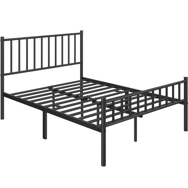 Yaheetech Minimalist Metal Bed Frame with Spindle Headboard and Footboard - Image 2