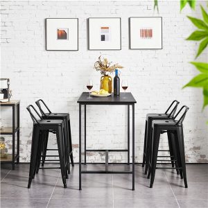 Yaheetech 26 inch Metal Bar Stools Set of 4