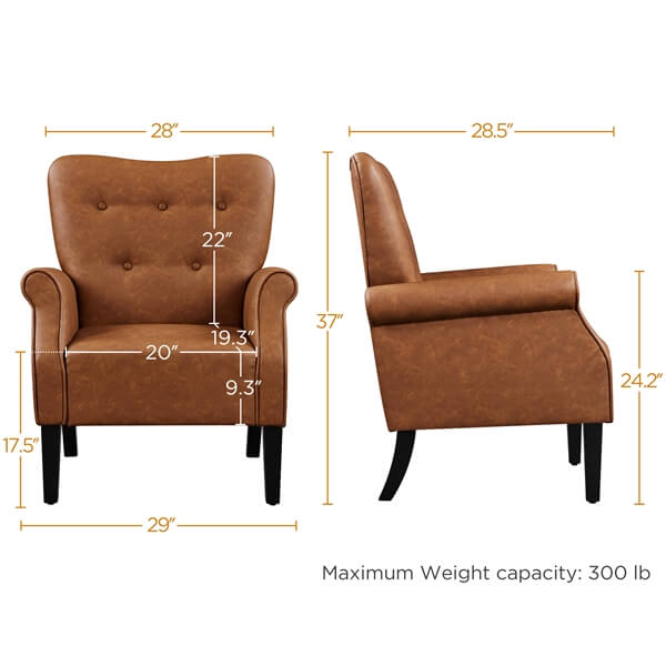 Yaheetech Modern Armchair - Image 3