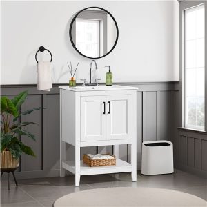 Yaheetech 24 Modern Bathroom Vanity with Sink