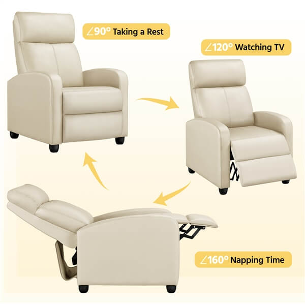 Yaheetech PU Leather Reclining Chair Set of 2 - Image 12