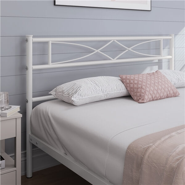 Yaheetech White Metal Bed with Headboard - Image 8