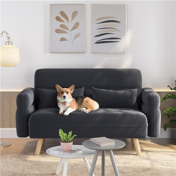 Yaheetech 46 Small Modern Fabric Sofa