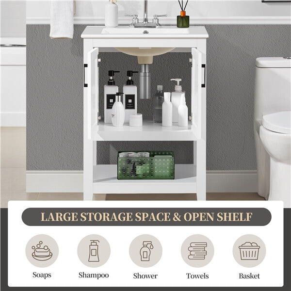 Yaheetech 24 Modern Bathroom Vanity with Sink - Image 6