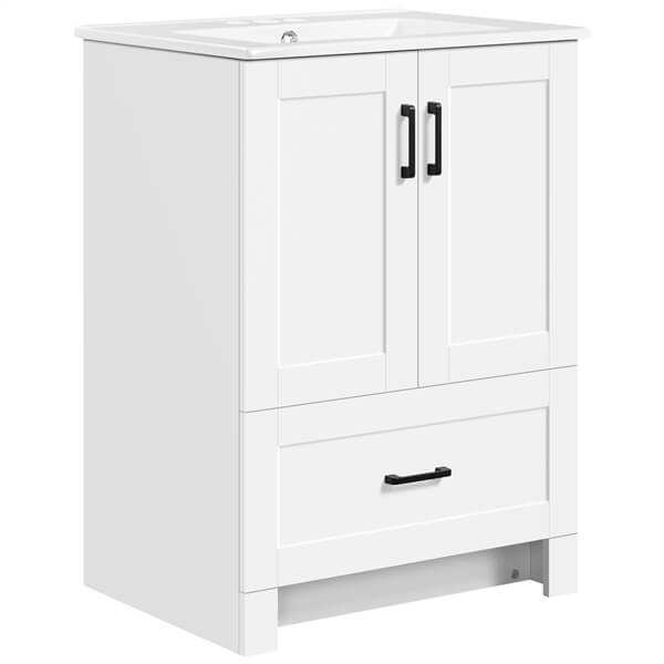 Yaheetech 24.5 Modern Bathroom Vanity with Ceramic Basin - Image 2