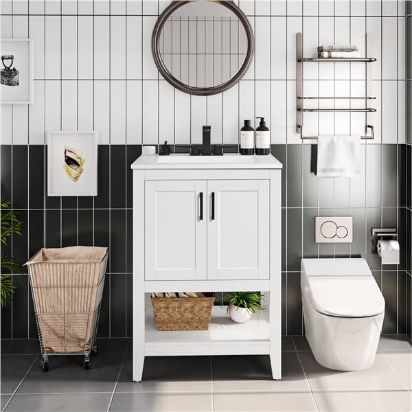 Yaheetech 24 Modern Bathroom Vanity with Sink - Image 7