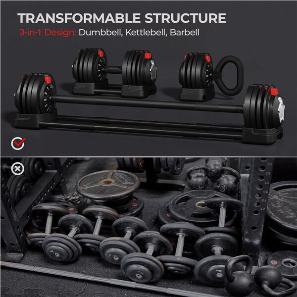 Yaheetech 52.5lbs Fast Adjust Dumbbells - Image 7