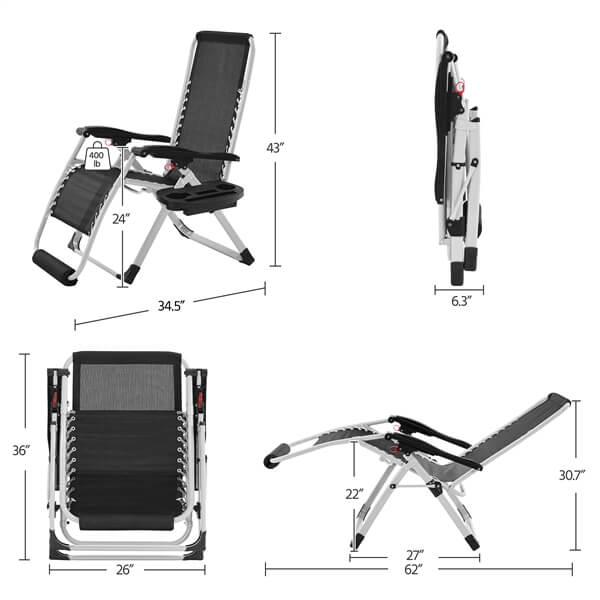 Yaheetech Zero Gravity Chair - Image 6
