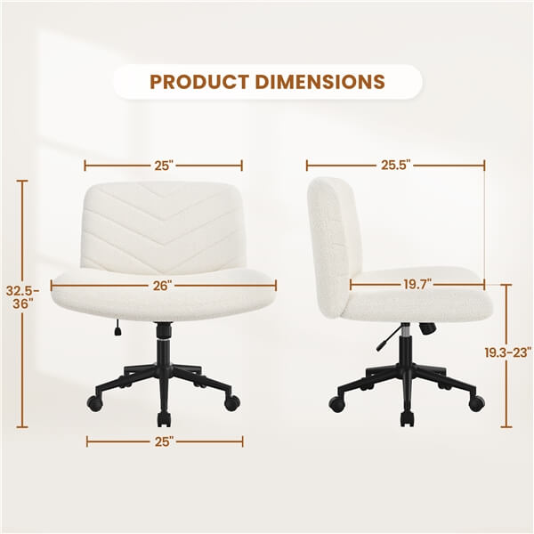 Yaheetech Wide Criss Cross Chair with Wheels - Image 4
