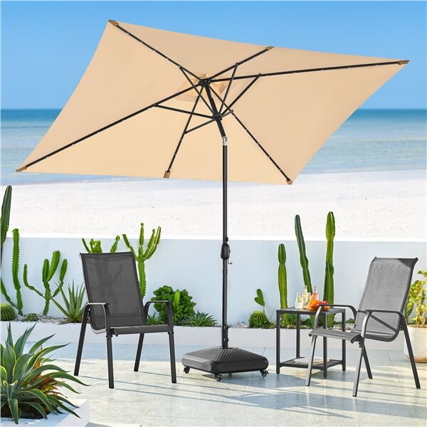 Yaheetech 6.5x10FT Rectangular Patio Umbrella - Image 9