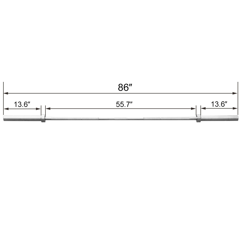 Yaheetech Chrome Olympic Barbell 7FT/86 - Image 2