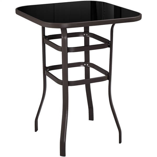 Yaheetech Patio Bar Table Tempered Glass - Image 3
