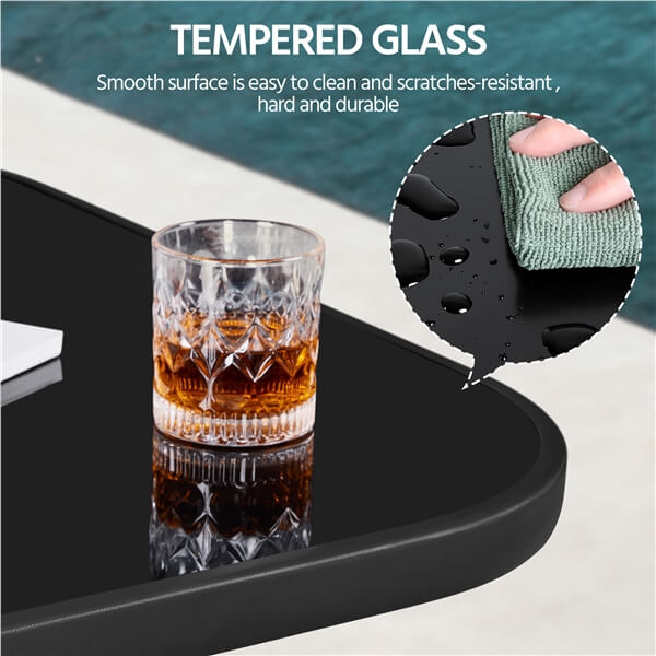 Yaheetech Patio Bar Table Tempered Glass - Image 10