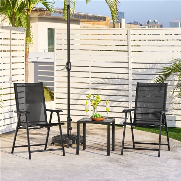 Yaheetech Patio Dining Chairs Set of 4 with Armrests - Image 14