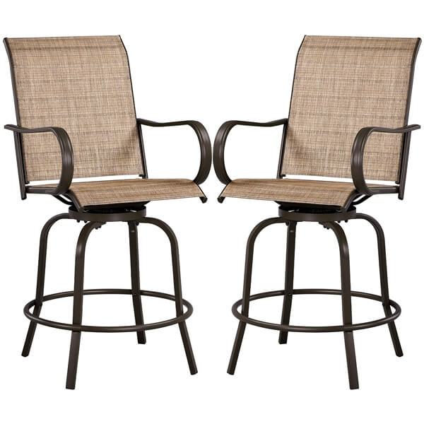 Yaheetech 2pcs Swivel Bar Stools - Image 2
