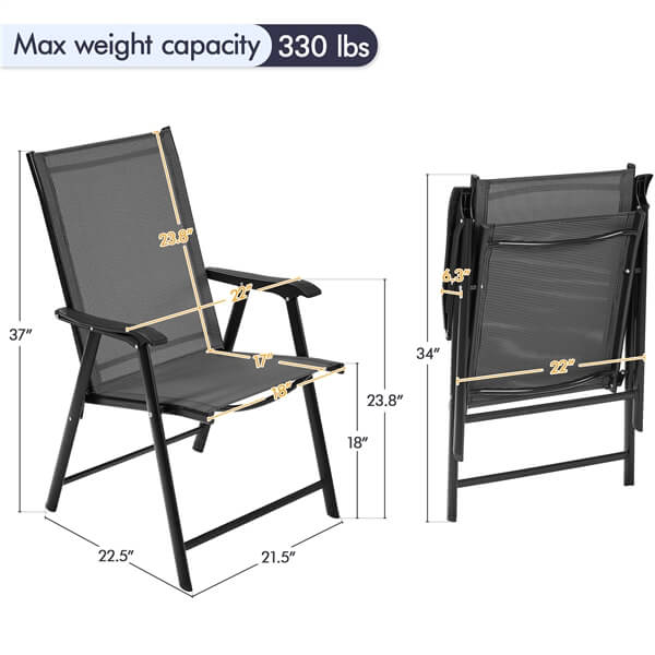 Yaheetech Patio Dining Chairs Set of 4 with Armrests - Image 4