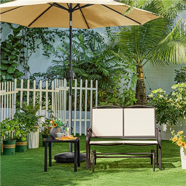Yaheetech Outdoor Glider 2-Person Outdoor Glider Bench
