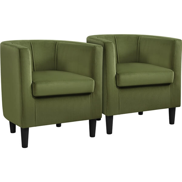 Yaheetech Set of 2 Barrel-shaped Chair Accent Arm Chair - Image 2