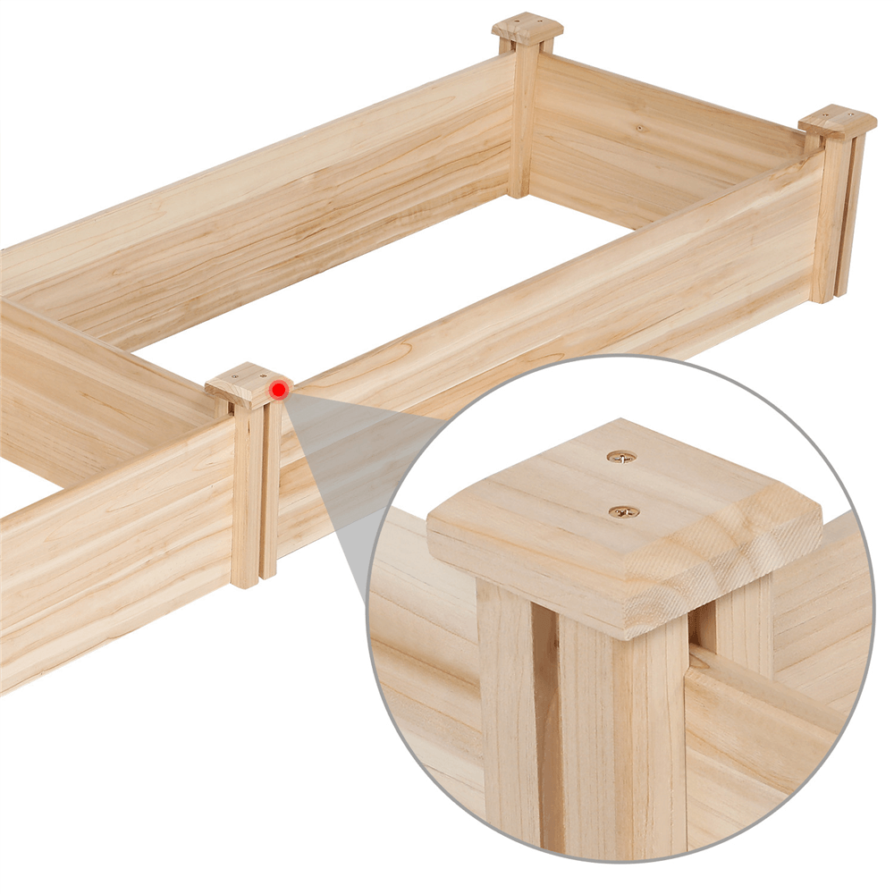 Yaheetech 8??2ft Wooden Horticulture Raised Garden Bed - Image 11