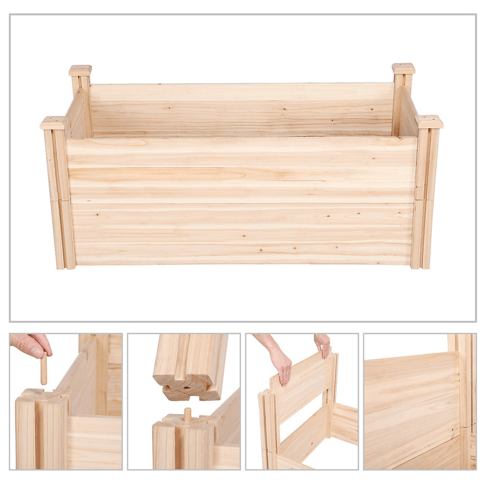 Yaheetech 8??2ft Wooden Horticulture Raised Garden Bed - Image 10