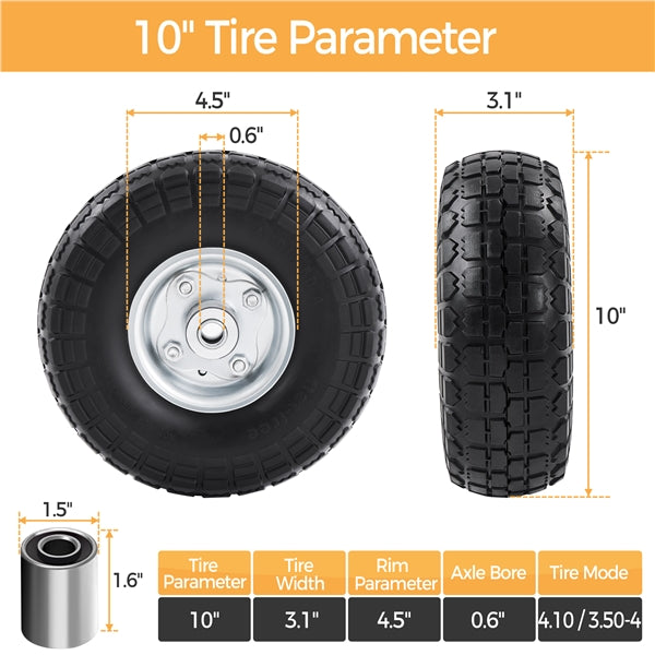 Yaheetech 10in Solid Wheelbarrow Tires - Image 3