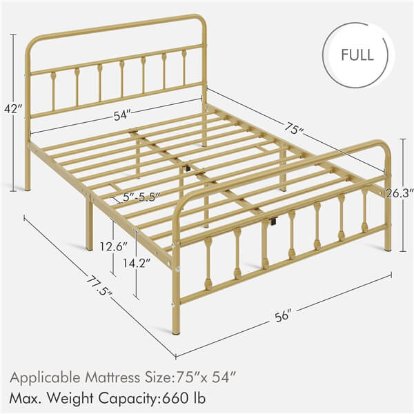 Yaheetech Classic Metal Platform Bed Frame - Image 5