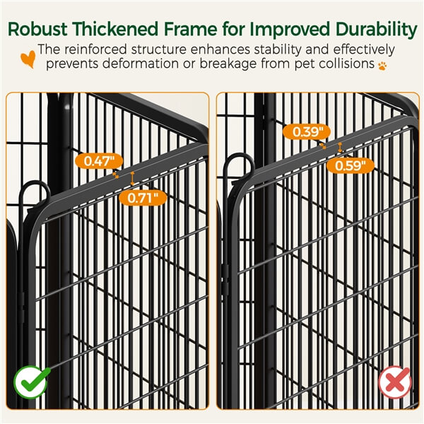 Yaheetech 24 inch 8 Panels Dog Pen Indoor Heavy Duty Puppy Exercise Pen - Image 11