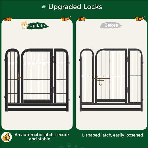 Yaheetech 24 inch 8 Panels Dog Pen Indoor Heavy Duty Puppy Exercise Pen - Image 10