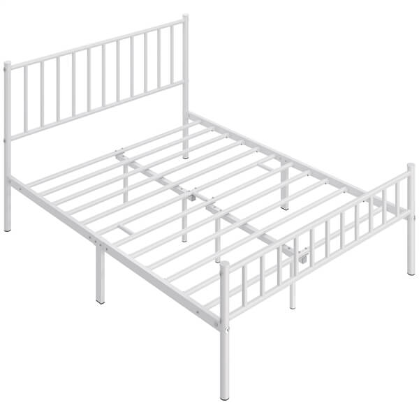 Yaheetech 14 Inch White Metal Bed - Image 2
