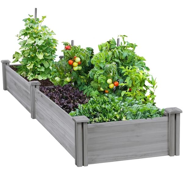 Yaheetech 8??2ft Wooden Horticulture Raised Garden Bed - Image 4