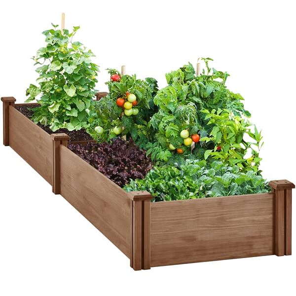 Yaheetech 8??2ft Wooden Horticulture Raised Garden Bed - Image 2
