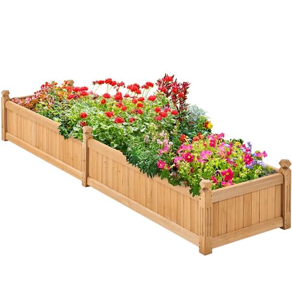 Yaheetech 90.5?? L??23.5?? W??16?? H Wooden Raised Garden Bed - Image 8