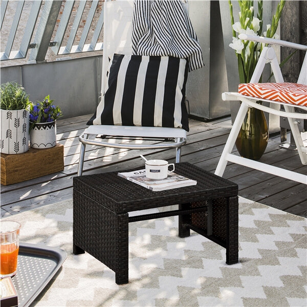 Yaheetech 2pcs Wicker Ottomans - Image 5