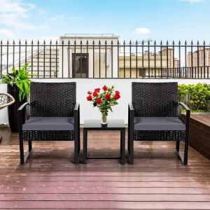 Yaheetech Wicker Chairs & Table
