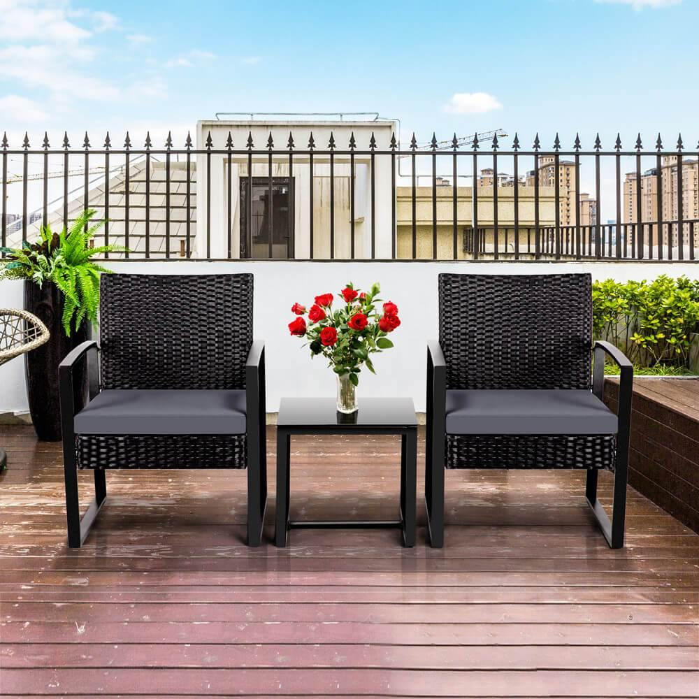 Yaheetech Wicker Chairs & Table