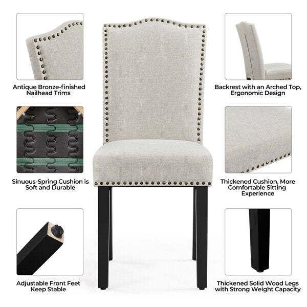 Yaheetech Dining Chairs Set of 2 Dining Room Chairs - Image 4