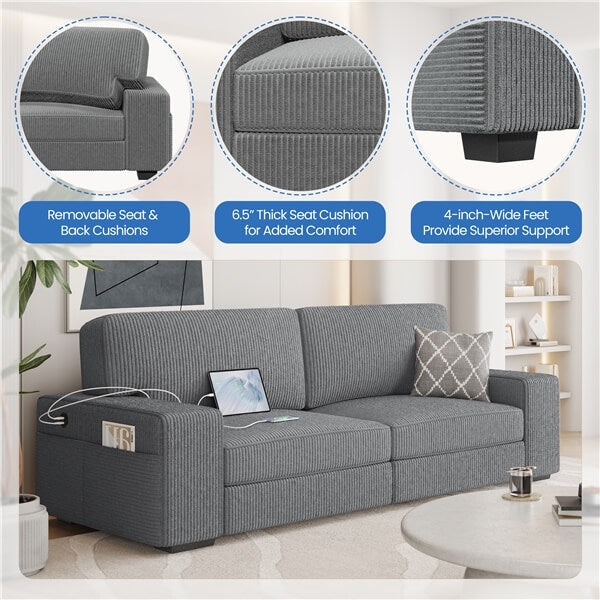 Yaheetech 83.5?? W Modern Sofa Couch - Image 5