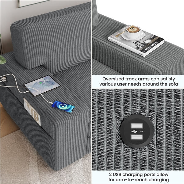 Yaheetech 83.5?? W Modern Sofa Couch - Image 6