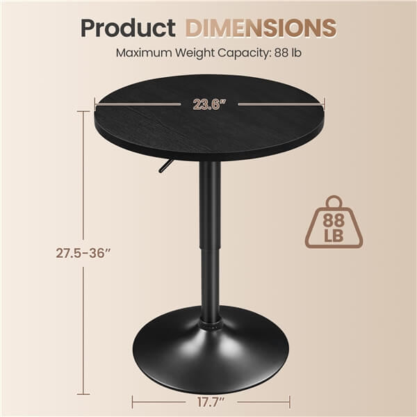 Yaheetech Round Bar Table - Image 4