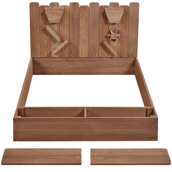 Yaheetech 53?? 44.5in Wood Sand Box for Kids Ages 3-8 - Image 2